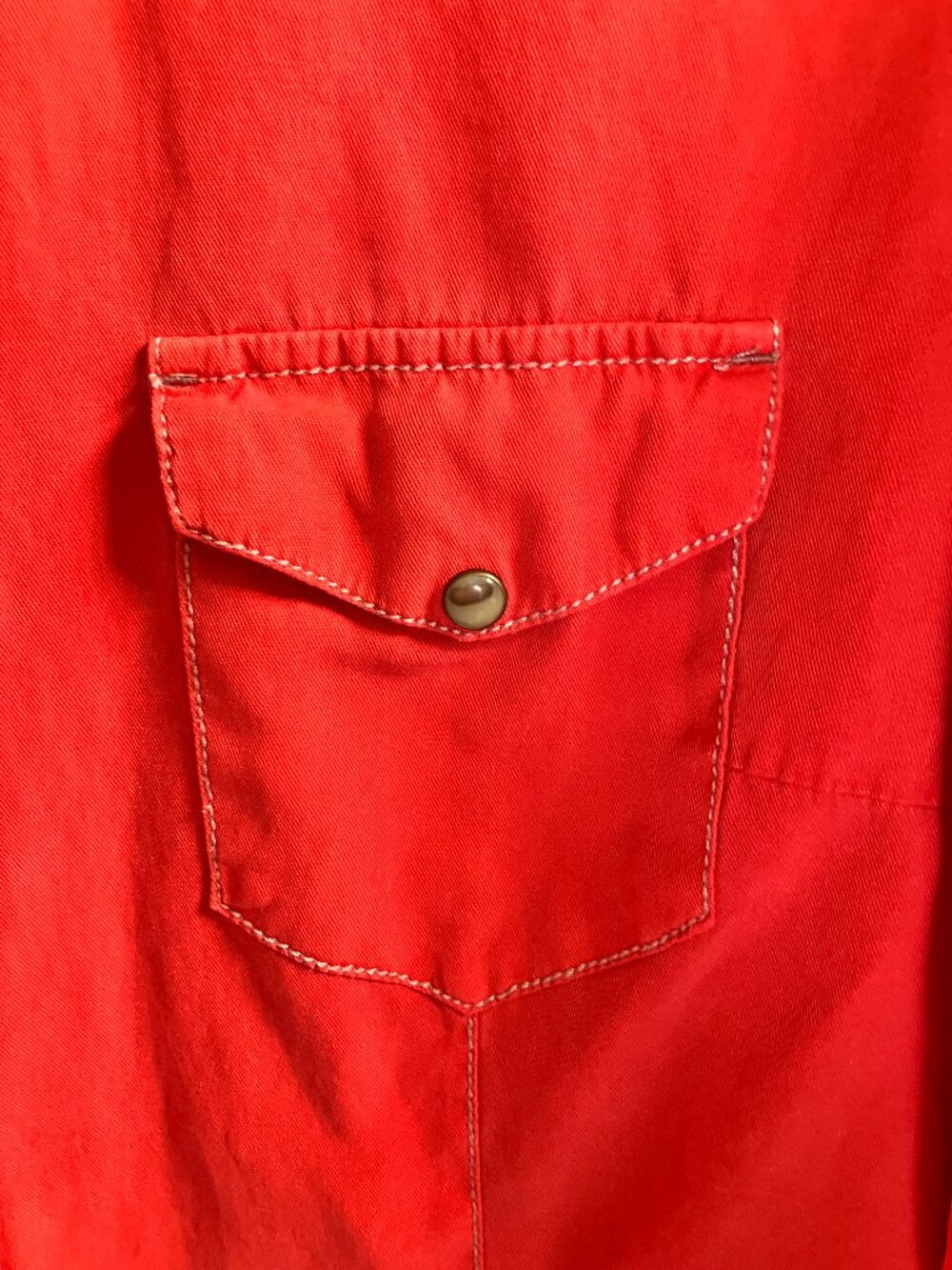 Ryan Michael Silk Blend Red Western Shirt XL - Picture 5 of 13